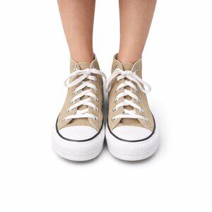 Converse Khaki Chuck Taylor All Star Lift Platform Sneakers - Like New - Unisex